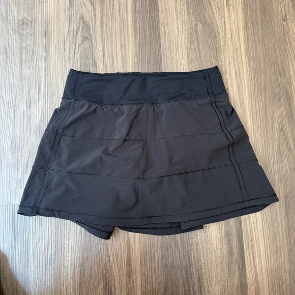 Lululemon Pace Rival Skirt Size 4 Tall Black (LW8A79T) - Picture 1 of 4